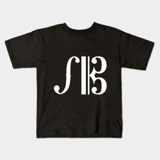 C clef and F (white) Kids T-Shirt